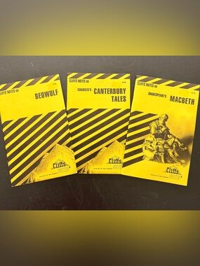Cliff’s Notes Study Guide Set - Beowulf, Canterbury Tales, Macbeth